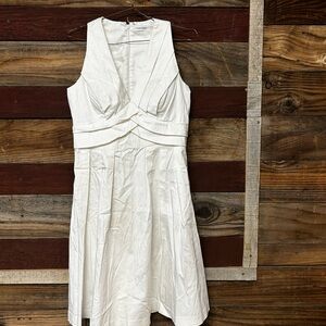 Elegant White Calvin Klein Sleeveless Dress size 6 (sorry about wrinkles.)
